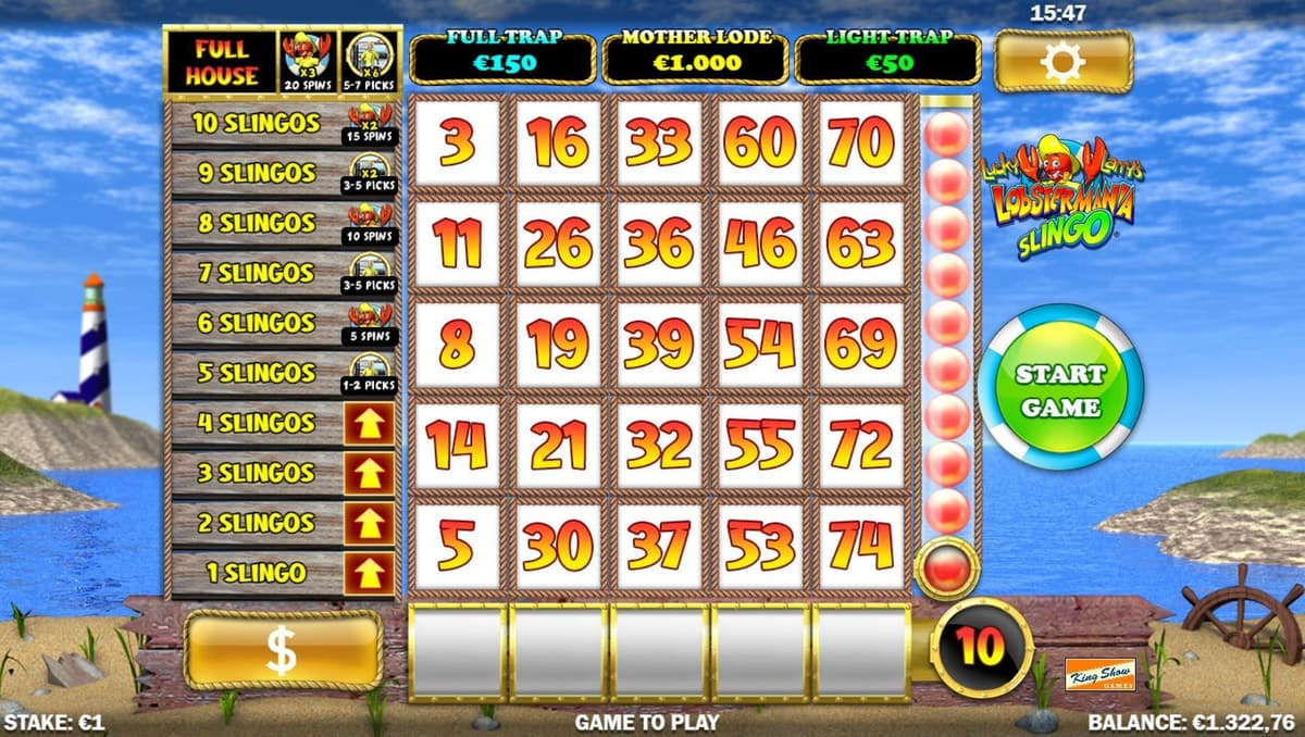 Lucky Larrys Lobstermania Slingo
