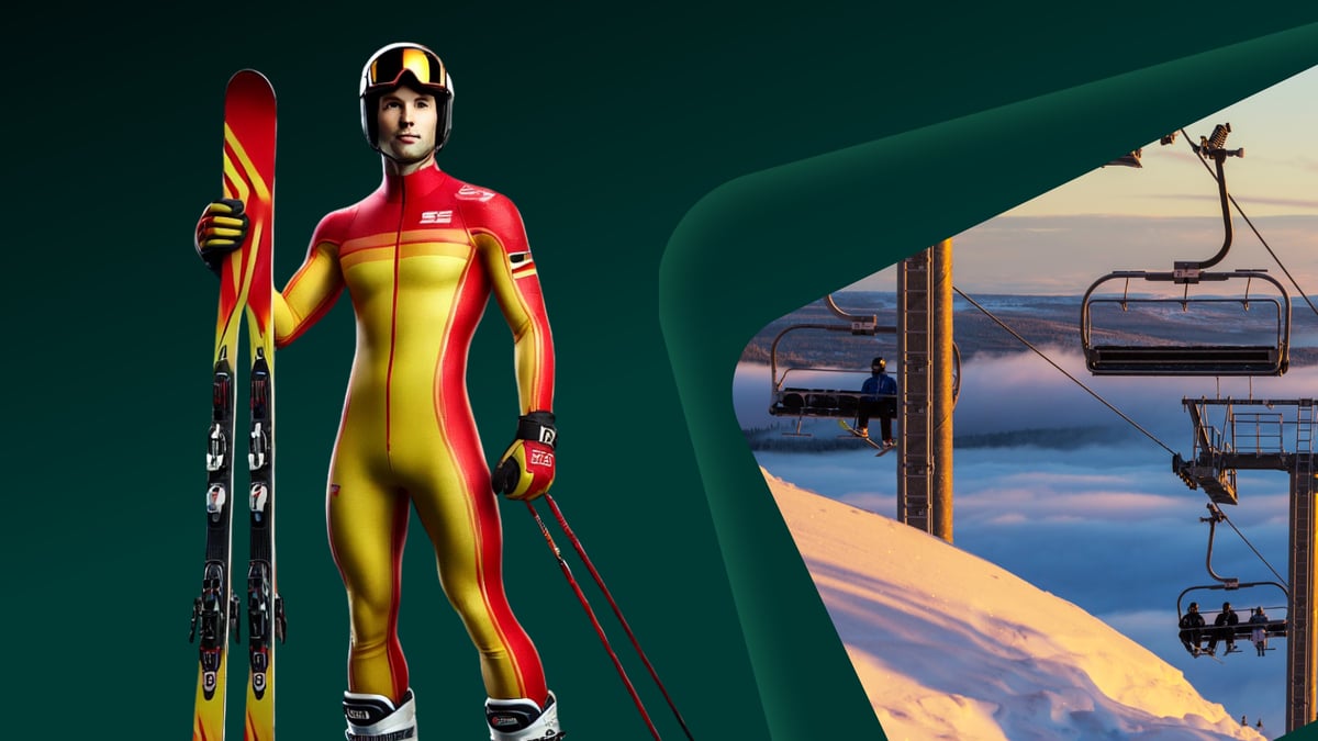 Esquiador con el mono de España para estos juegos de invierno.