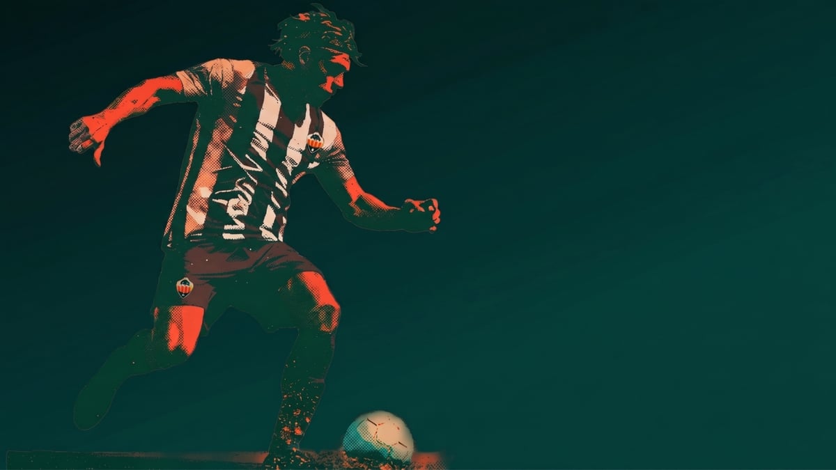 Jugador del CD Castellón con fondo de Paf.es