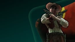 Logo slot de Hacksaw Dead or a Wild sobre fondo de Paf